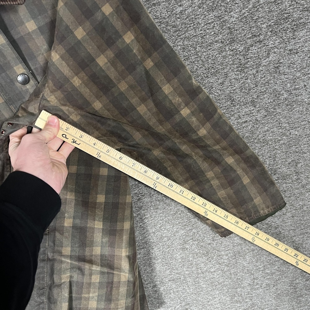 Barbour Ladies Winter Bedale Jacket Womens 18 Brown Waxed Check Fleece Lined - Picture 6 of 15